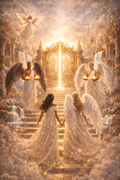 Angels at the Gateway™ — Immersive iPhone Home Screen Wallpaper