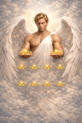 Angel Crowns™ iPhone Home Screen Wallpaper (White Male Angel) — Crowns Edition